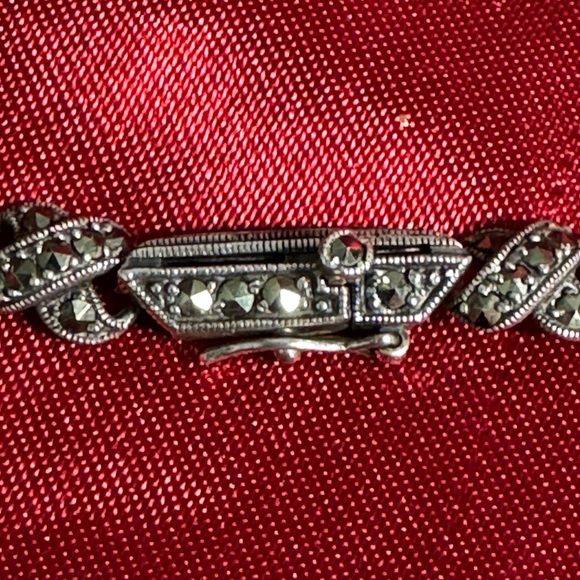 Marcasite Necklace in 925 Sterling Silver EC - Picture 2 of 6